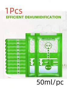 12 wiszących worków pochłaniających wilgoć, granulki chlorku wapnia zatrzymujące wodę, zielone, świeże i czyste, widoczny efekt osuszania, urocze rzeczy - Wielokolorowe - Zobacz 18