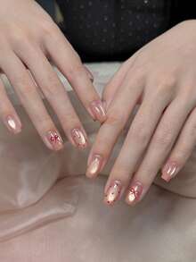 MISS SHAKA 10毫升月光芭蕾系列粉色闪粉猫眼甲油胶，亮泽裸粉色闪粉甲油胶，圣诞美甲用品 - 彩色 - 查看 6