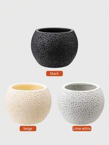 1 件超大仿石球形圆形塑料花盆，落地式人造植物装饰盆，大直径双层圆形塑料花盆，多肉植物盆，树盆，大圆球家居装饰，酒店人造绿色植物盆，适合在家庭露台花园种植大型植物