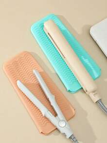 1pc Hangable Silicone Heat Resistant Mat, Hair Straightener Storage Bag Combo Makeup Organizer Makeup Storage Bag Mini Pouch Hair Straightener Travel Bag For Flat Iron, Curler Wand, Hot Waver, Salon Tools Case Travel Small Makeup Case Accessories Make Up Holder Brush Bag Make Up Container Cosmetic Bag Travel Essentials Ladies Accessories Travelling Stuff , Makeup Room Decor,Makeup Bag,Travel Essential - Multicolor - View 7