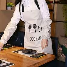 1pc Waterproof And Oil-Proof Apron With Pockets - Hand Wipeable Apron For Women And Men - 27.5in X 26.8in - Stay Clean And Protected While Cooking,The Hook Is Used For The Apron, And You Can Choose Whether You Need The Hook Or Not According To Your Needs - Multicolor - View 4