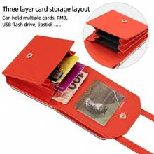 VIETAO 带挂绳的仿皮钱包式手机壳，带卡槽，兼容三星 Galaxy Z Flip 3 5G、4、5、6、7 - 橘色 - 查看 3