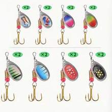 16pcs Trout Fishing Lures Kit, Includes Spinner Baits, Portable Carrying Bag, Hard Metal Lures, Spoon Fishing Baits - Black - View 6