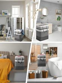 [Delivery Within 2-7 Days In The United States]75L Large Laundry Basket (2-Pack)-CollapsibleFreestanding Clothes Hamper With Handles -Waterproof Storage Organizer For Laundry, Toys &Clothes-Space-Saving Gradient Gray Large Laundry Basket,Waterproof Freestanding Laundry Hamper,Collapsible Clothes Basket With Easy Carry Handles In Laundry Room Bathroom Bedroom Dorm BlissTotes 2-Pack Laundry Basket, Freestanding&Waterproof Laundry Hamper, Collapsible Tall Clothes Hamper With Easy Carry Handles For Clothes, Towels In The Family And Dorm,Gradient Grey,75L Bathroom Accessories For Countertop, Toilet, Shower - Beige Travel Containers And Storage Dorm Room Essentials College Storage Basket Storage Containers Bathroom Makeup Brush Holder Vacation Essentials Perfect For Bedroom, Vanity Table, Closet, Gift For Girls, Women - Nhiều màu - Xem 5
