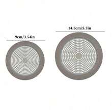 1pc Stainless Steel Bathtub Drain Filter, Shower Drain Cover, Sink Strainer, Suitable For Bathroom, Pool, Kitchen, Home Supplies, Kitchen Accessories, Bathroom Decor, Home Tools, Sink Filter (Random Size Shipped) - Grey - View 10