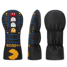 Golf Headcovers For Golf Driver Head Cover Embroidery Cartoon Design PU Leather Driver Fairway Wood Hybrid Blade Putter - Black - View 9