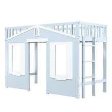 Bed Bases & Foundations - White + Blue + Solid Wood + Medium-density Fiberboard - View 9