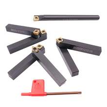 Black Turnable Lathe Turning Tool 7PCS Turning Tools Lathe Tools Holder Set With Blades Adapted Blade: CCMT09T3 Blade Angle: 50 °, 75 °, 40 °, 5 °, 95 °, 95 °, 95 ° - Black - View 10