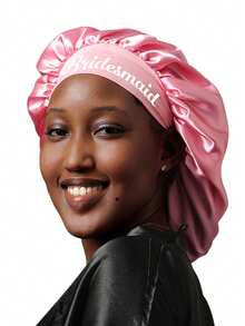 1 bonetă de păr pentru domnișoare de onoare, pentru păr creț, cadouri creative de nuntă pentru domnișoare de onoare, bonetă moale de protecție a părului cu bandă lată pentru somn, utilizare zilnică - poliester, femei, îmbunătățirea buclelor, fără parfum, coafură normală, - Multicolor - Vizualizare 3