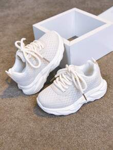 Toddler Kids' Breathable Mesh Sneakers, Soft Sole Walking Shoes For Boys & Girls, Spring/Autumn - Beige - View 8