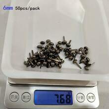 50/100个金属半球形圆形双脚铆钉，用于DIY手工制作皮革工艺包袋手提包底部保护