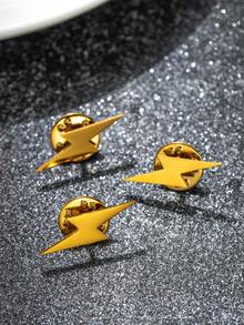 1 件闪电男士胸针 - 多功能不锈钢翻领别针，独特的个性化设计，男士夹克/衬衫领夹配件，时尚商务配件，送给男朋友/丈夫、复活节、父亲节和毕业典礼的完美生日礼物 - 彩色 - 查看 2