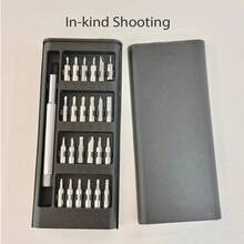 25-In-1 Small Precision Magnetic Screwdriver Set, Professional Repair Tool Kit, Aluminum Alloy Handle, Suitable For Phones, Computers, Watches, Laptops, MacBooks, Doorbells, Glasses, Electronics - Silver - View 12