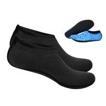 Unisex Water Shoes Slip On Aqua Socks Swim Surf Diving Yoga Exercise Reef Shoes - màu đen - Xem 12