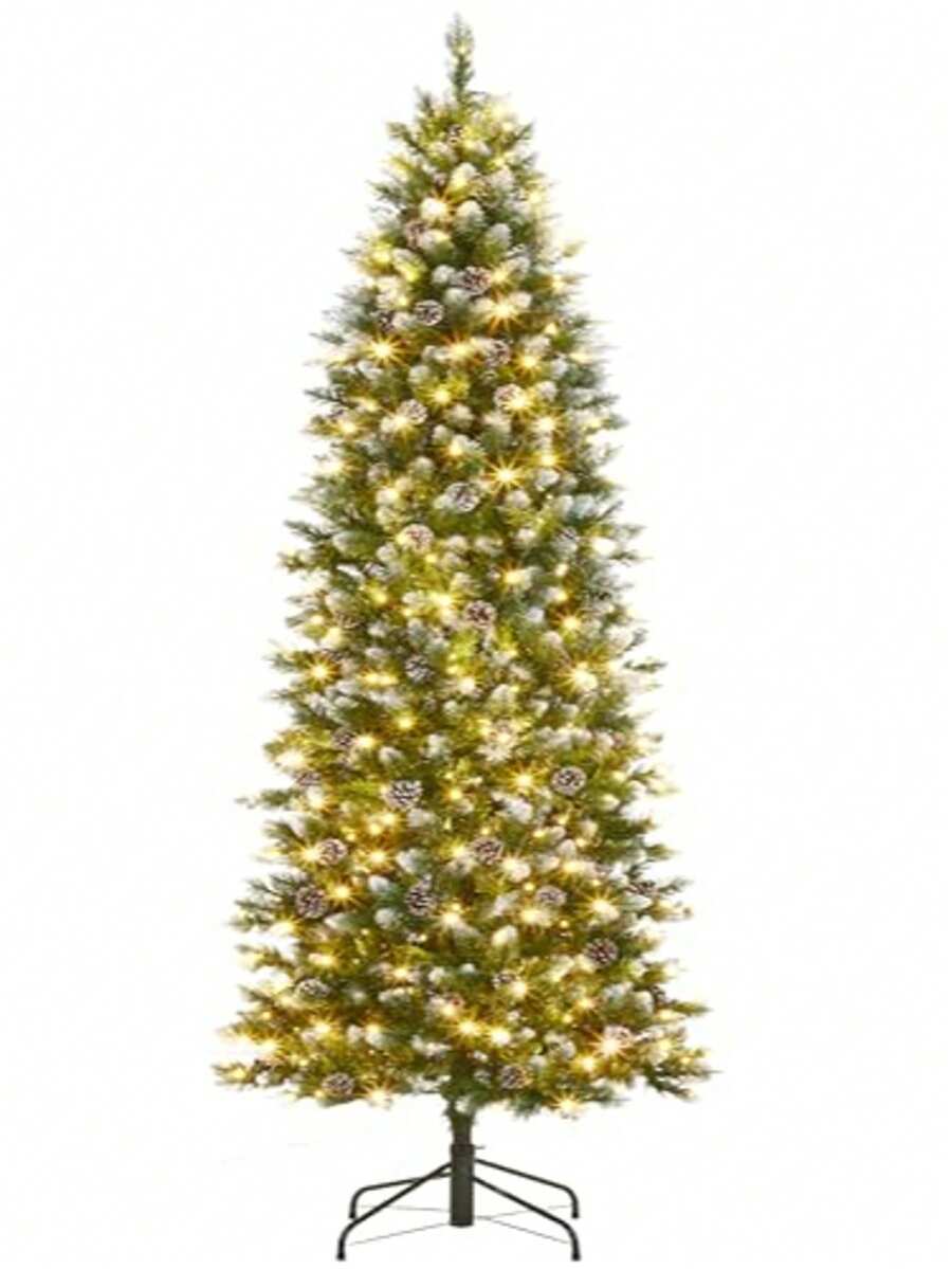 Árbol De Navidad 7.5FT Cm 1500 Ramas + Luces Navideñas De 500 - Verde - Ver 1