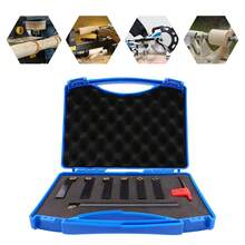 Black Turnable Lathe Turning Tool 7PCS Turning Tools Lathe Tools Holder Set With Blades Adapted Blade: CCMT09T3 Blade Angle: 50 °, 75 °, 40 °, 5 °, 95 °, 95 °, 95 ° - Black - View 2