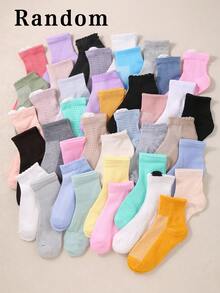 10/20双随机网眼高弹儿童短袜，适合女孩日常穿着，百搭实用，可搭配校鞋或运动鞋，运动时不出汗 - 彩色 - 查看 6