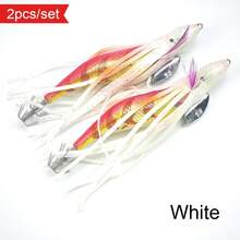 Avlcoaky 2pcs/Set Shrimp Fishing Lures Luminous Shrimp Bait For Night Squid Fishing