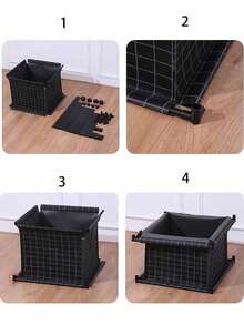 2-In-1 Corner Clothes Rack, Laundry Hamper, Storage Rack For Bedroom, Clothes Organizer, Home Storage Shelf - Black - View 3
