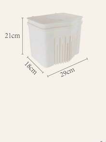 1pc Kitchen Trash Can, Movable Indoor Bathroom Dual-Layer Multifunctional Covered Sanitary Bucket - Multicolor - View 11