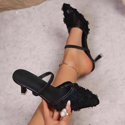 Women's Closed Toe High Heel Sandals, Fashion Versatile Holiday Party High Heel Shoes, Summer Sandals