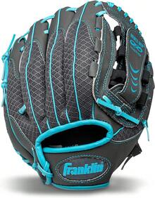 Sports Teeball Infinite Web/Shok-Sorb Combo Series Guante de Fielding, 25.5 cm - Grafito/ azul - Ver 2