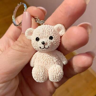 3 Cute Bear Hanging Keys: Perfect Birthday, Gender Disclosure, And Party Gifts - Including Silk Bags And Gratitude Tags - Fiberglass Material - Ideal For Storing Keys And Small Items, Bear Party Gifts