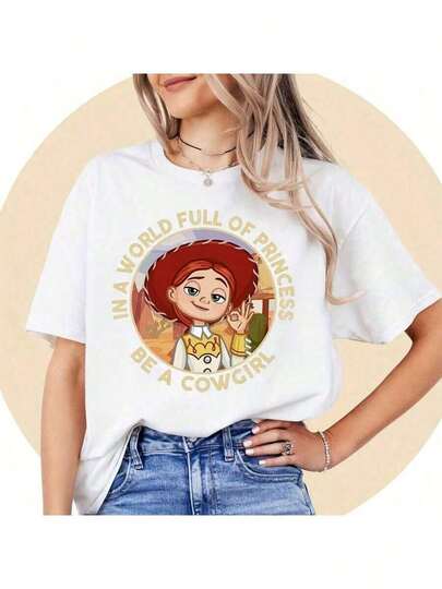 Camiseta retro Jessie, camiseta Pixar, camiseta de vacaciones en familia en la tierra, camiseta de algodón de 220g para mujeres, camiseta gruesa y suave de cuello redondo, camiseta corta estampada para mujeres, estilo retro estético, top casual adecuado para chicas y mujeres, camiseta de moda suelta de verano adecuada para viajes, ropa de calle diaria, tops de trabajo o de relajación para mujeres, ropa vintage, camisetas vintage para mujeres, tops retro para mujeres, tops lindos de algodón, zuecos de algodón, camisetas de Halloween, ropa de verano, tops casuales punk occidentales para mujeres, atuendo del 4 de julio, atuendos de vaquero Kpop para mujeres, ropa 100% algodón Y2k, ropa gótica linda para mujeres, top negro y blanco, tops vintage, tela para mujeres, ropa gótica blanca retro para mujeres, moda coreana, camisetas para mujeres, ocio