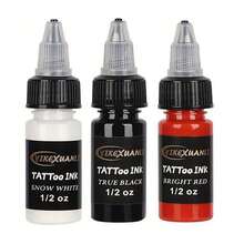 yikexuanli Set de tinta para tatuajes de 3/7/14 colores de 15ml, de larga duración y resistente, con colores ricos y mezclables libremente. Adecuado para pintura corporal, diseño de tatuajes, tatuajes DIY y práctica de tatuajes. - Multicolor - Ver 14