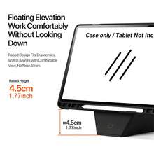 Slim Folio Faux Leather Stand Case | Smart Cover For Samsung For Galaxy Tab S10 Lite/S10 FE/S9/S9 FE 10.9" Tablet With Multi-Angle Support And Sleep - 黑色 - 查看 5
