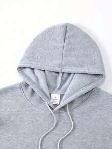 Calle capucha masculina de moda, moda casual, estilo casual vintage, algodón blando, tamaño excesivo, cómodo para el uso cotidiano - Gris - Ver 6