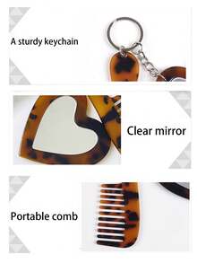 这款心形化妆镜钥匙扣，饰有闪亮粉末和亮片，男女皆宜，可用作车钥匙扣、钥匙圈或礼物。佩戴舒适，是日常休闲装扮的理想配饰。它还可以用作吊坠、手机链、汽车饰品、钥匙扣或包包装饰。是送给女友、家人、老师、参加聚会和生日的完美礼物之选。 - 彩色 - 查看 7