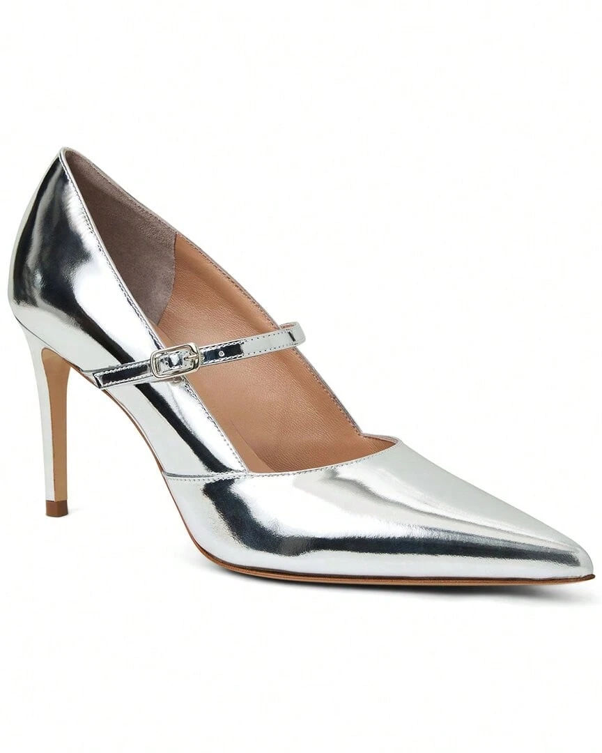 Bruno Magli Prima Leather Pump - Bạc - Xem 1