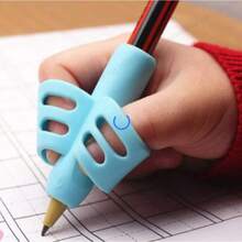 3件套书写工具套装，带铅笔握笔器，帮助儿童学习正确的书写姿势并预防近视