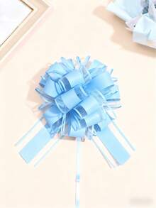 1/4/5er Pack Ziehschleifen-Set 6 Zoll Kordelzug Pompon-Schleife 7 Farben Rot Blau Lila Grün Rosa Gold Weiß Einfach zu ziehende Schleife Geschenkverpackung Akzent Blumenarrangement Partydekoration Heimdekoration - Mehrfarbig - Übersicht 12