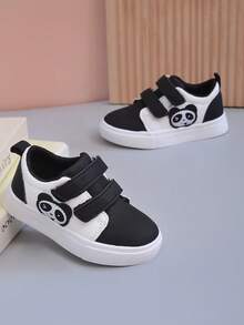 1双PU材质魔术贴装饰婴儿时尚百搭运动鞋，舒适防滑轻便简约婴幼儿鞋，模压鞋垫，适合上学和日常穿着 - 白色 - 查看 5