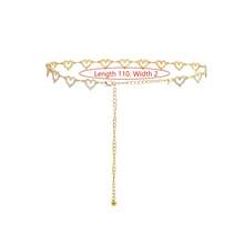 One Silver Metal Waist Chain For Women. The Waist Chain Exudes A Sense Of Luxury And Is Perfect For Summer. It Can Be Paired With Dresses, Used As A Decoration For Suits, And Is A Fashionable And Versatile Thin Belt Chain. It Is Suitable For Weddings And Can Be Given As A Valentine's Day Gift. - Heart-shaped Rhinestones - View 5