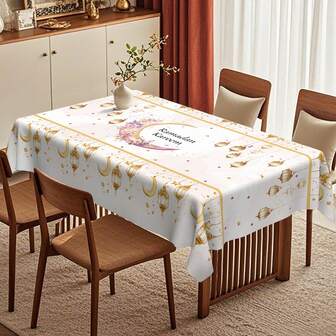 1 st Ramadan-mönsterduk, lämplig för vardagsrum, matsal och restaurang, heminredning