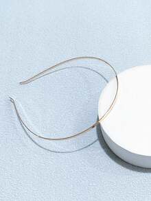 2件装时尚女士金色金属波浪发箍，弧形发箍，几何细发箍，适合日常、派对、优雅头饰，金色发饰，女士发箍，发饰，发圈，头饰 - 0.3金色 - 查看 7