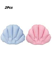 1/2pcs Bathroom Suction Cup Bath Pillow, Portable Inflatable Bath Cushion, Fashionable Bathroom Accessory, Inflatable Bed, Suitable For All Seasons, Super Soft & Comfortable, Ergonomic Design Contours To Back Of Head, Zero Gravity Inflatable Pillow - Multicolor - View 15