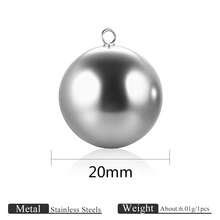 1 Or 4-Piece Stainless Steel 18K Gold-Plated Large Hollow Spherical Round Pendants (14/16/18/20/22/25/30mm), Suitable For DIY Jewelry Making: Necklace, Earring, Bracelet Components - Multicolor - View 11