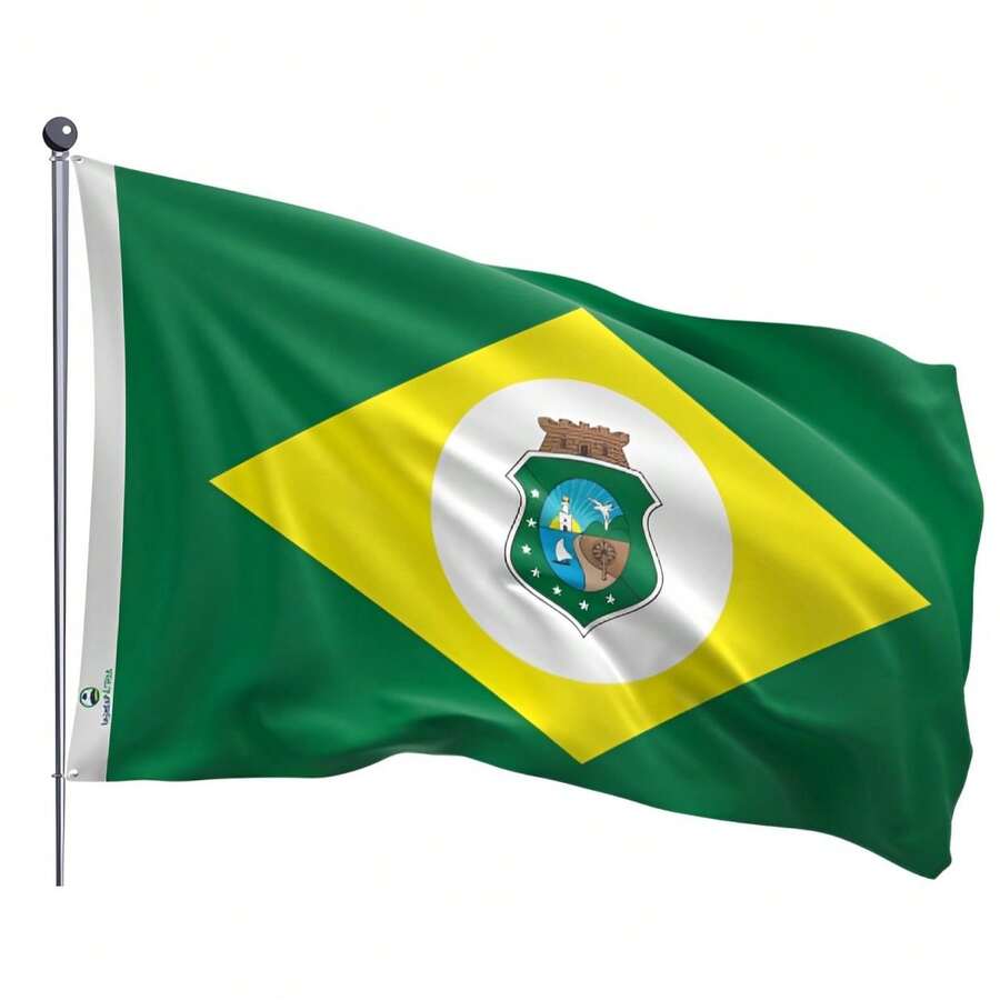 Bandeira do Estado do Ceará Uma Face Estampada Tamanho 70x100cm - Multicolorido - Visão 1