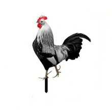 Charmante Acryl Henne Garten Dekoration - Rustikale Weihnachtstier Dekoration, geeignet für Hof und Rasen, Outdoor Statue, lebendiges Design, perfekt für Terrasse, Bauernhof und Garten - Verschiedenfarbig - Übersicht 7