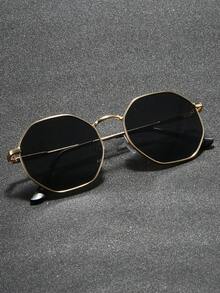 1件男士个性化精致金属几何时尚饰品，适合锐舞派对、街头摄影、热带海滩度假等场合。 - 金色 - 查看 2