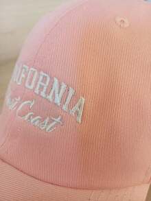 California Unisex Baseball Cap With Embroidered Curved Brim, Casual Premium Cotton - Màu Hồng baby - Xem 2