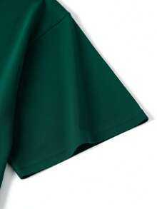 GRDR Men's Summer Printed Graffiti Short Sleeve Fashionable T-Shirt, Suitable For Summer - Dark Green - View 5