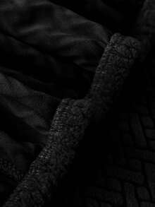 1pc/2pcs/4pcs Abstract Plaid Pattern Chair Cover, Full Wrap Around Slipcover, Universal Home, Dining Chair Cover, All Season, Wear-Resistant Anti-Dirty Anti-Cat Scratch, Thickened, Dustproof, High Elasticity Chair Cover - Black - View 9