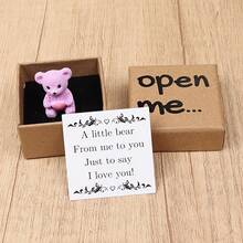 1件装魔法熊“打开我”惊喜礼盒套装 - 生日、周年纪念日、情人节、婚礼及情侣的温馨纪念品 | 高级奢华工艺，饱含爱意的卡片，纸质材料，卡通图案，英文，精美礼品包装 | 奇趣设计 | 纸艺工艺，熊主题家居装饰 - 彩色 - 查看 9