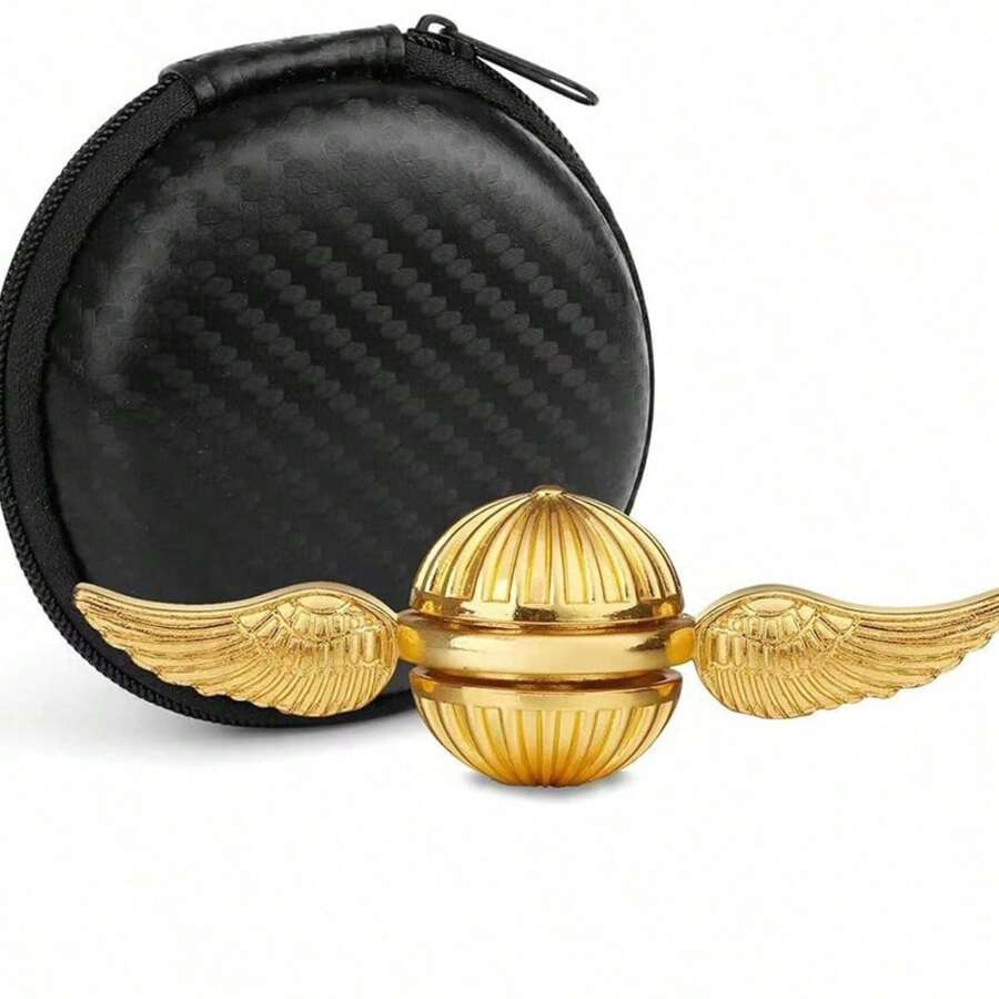 哈利金色飞贼魔法：天使翅膀 - 减压玩具，提升专注力 - 不锈钢玩具 - 坚固耐用，史迪奇玩具，旅行玩具，课堂减压玩具，迷你小玩意，洗澡玩具，圣诞文具，减压球，生日礼物，圣诞礼物，万圣节礼物，完美礼物