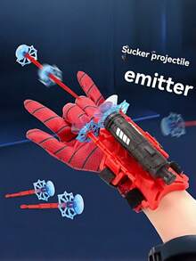 Spider Web Shooter Gloves - Red & Blue Superhero Toy, With Web Shooter, Made Of Durable ABS Material, Fun Interactive Party Game, Suitable For Teens And Adults, Perfect Gift For Halloween And Christmas, Spider Toy, Funny Design, Sturdy And Durable, Spider Web Shooter, Web Shooter Gloves